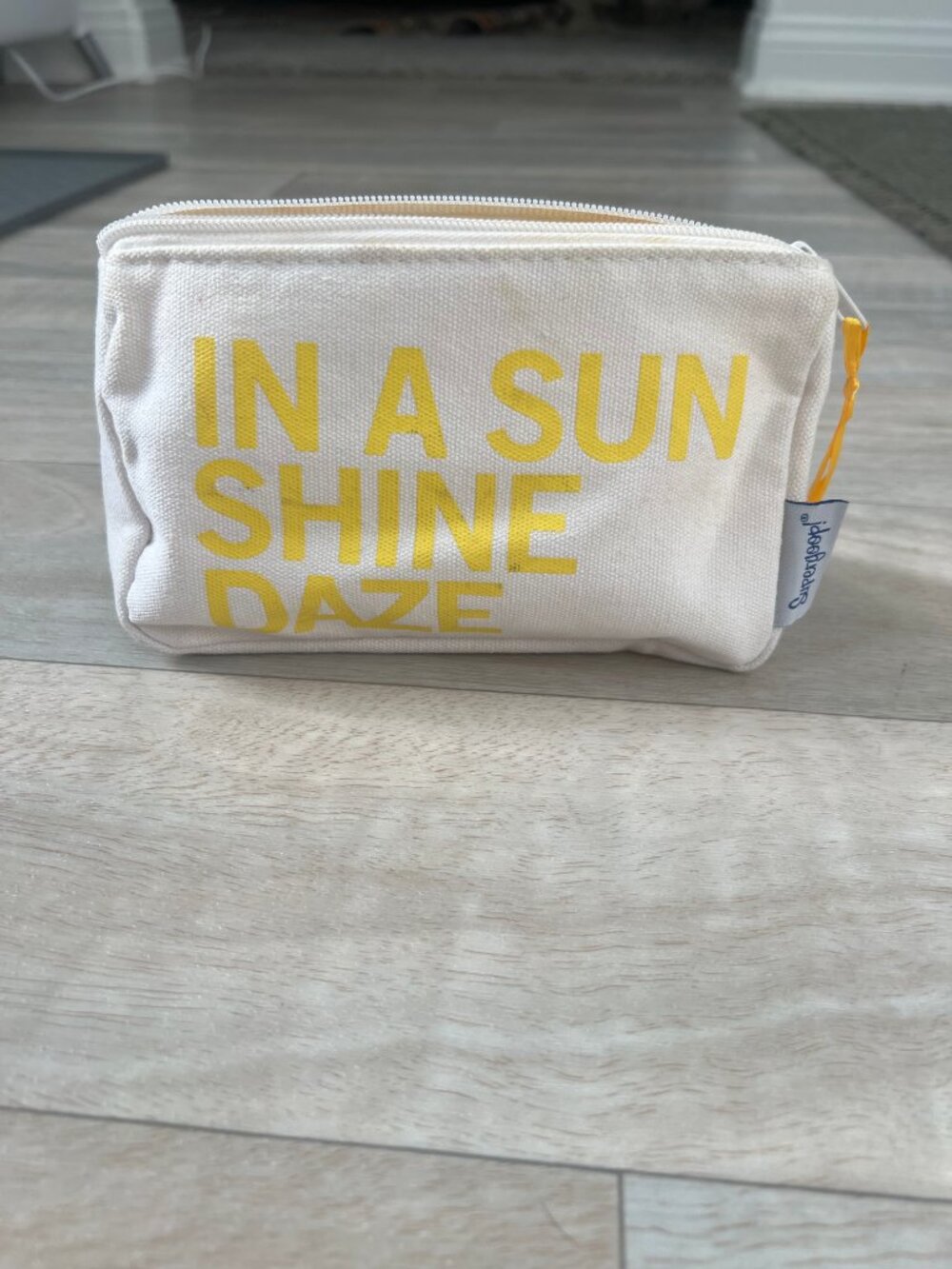 SuperGoop Yellow "In a Sunshine Daze" Cosmetic Pouch